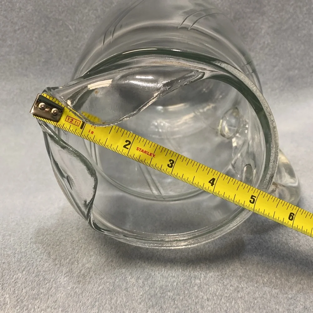 Indiana glass Double Swirl Smooth Finish 1960's Water Pitcher Clear Glass